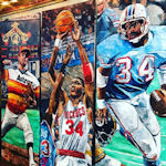 Houston Sports Hall of Fame Three 34's