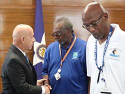 Mayor Whitmire Speaking with City Employee Union Representatives