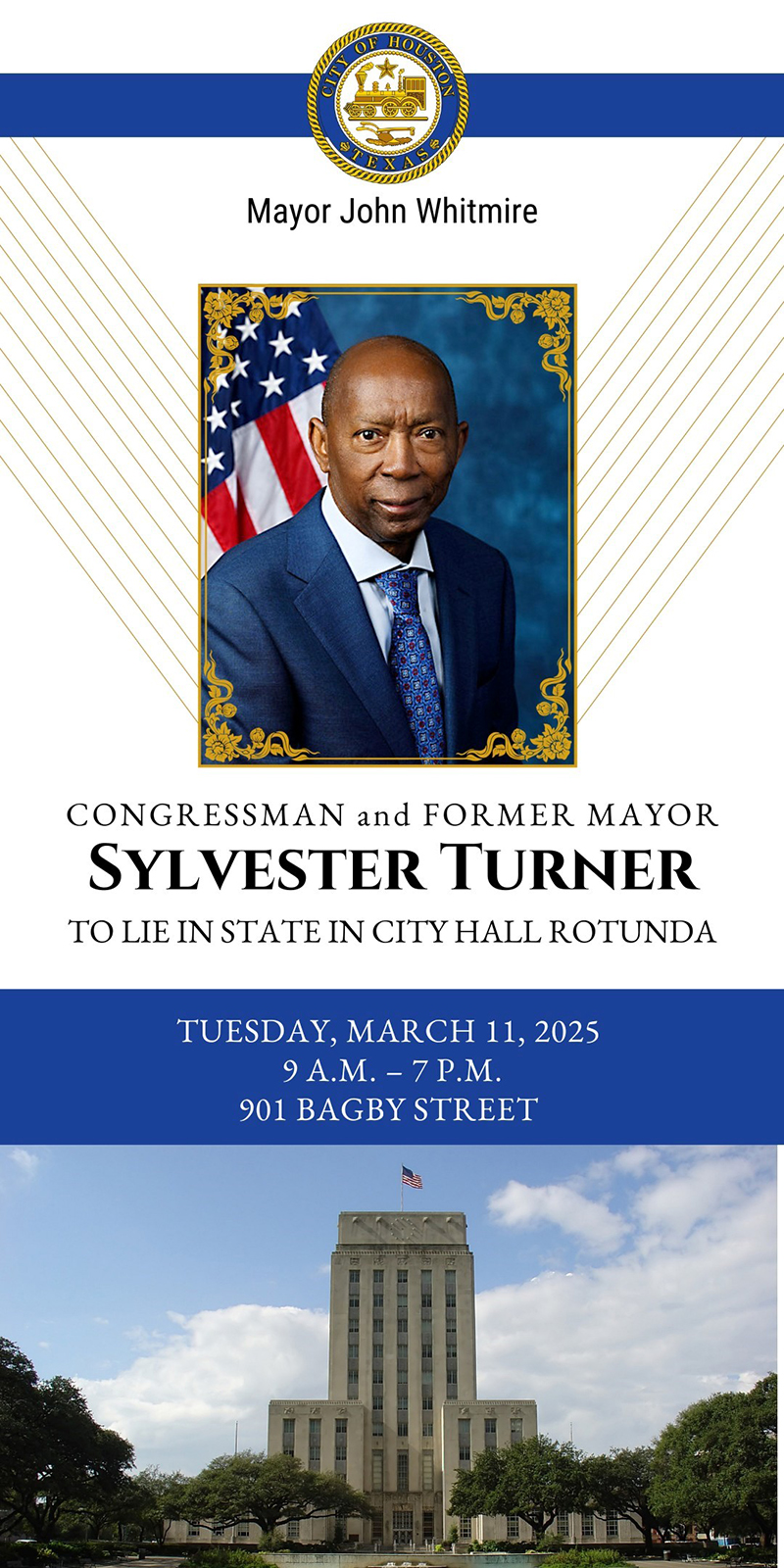 Paying Respects to Sylvester Turner Graphic