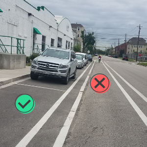 Dedicated Bike Lane on Hutchins